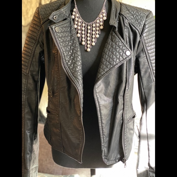 Ci Sono Black Moto jacket, M - Picture 2 of 6
